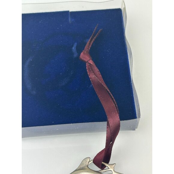 Lindsay Claire Fine Pewter Dolphin Ornament Coastal Ornament Christmas Holiday - Picture 9 of 12